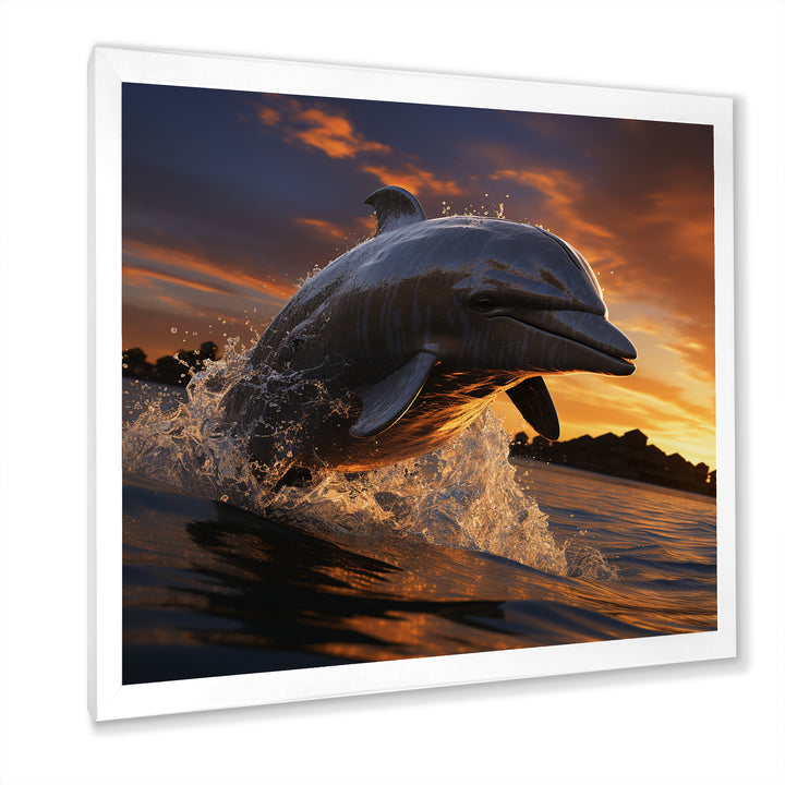 Dolphin Sunlit Silhouettes - Dolphin Home Decor Art