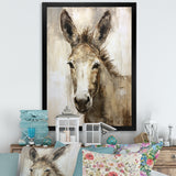 Sophisticated Donkey Portrait - Donkey Living Room Wall Art