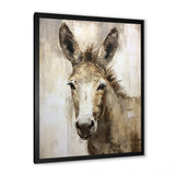 Sophisticated Donkey Portrait - Donkey Living Room Wall Art