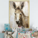 Sophisticated Donkey Portrait - Donkey Living Room Wall Art