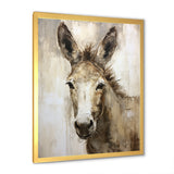Sophisticated Donkey Portrait - Donkey Living Room Wall Art