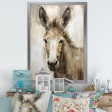 Sophisticated Donkey Portrait - Donkey Living Room Wall Art