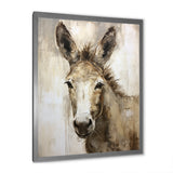 Sophisticated Donkey Portrait - Donkey Living Room Wall Art
