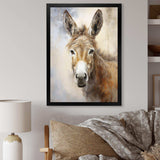 Sophisticated Donkey Portrait II - Animals Canvas Wall Art