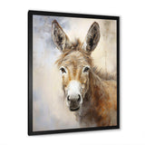 Sophisticated Donkey Portrait II - Animals Canvas Wall Art