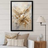 Minimalism Beige And Gold Dove I - Animals Canvas Wall Art