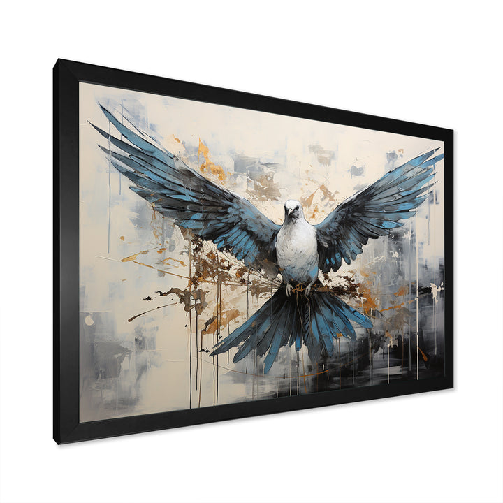 Minimalism Blue Dove - Dove Wall Decor