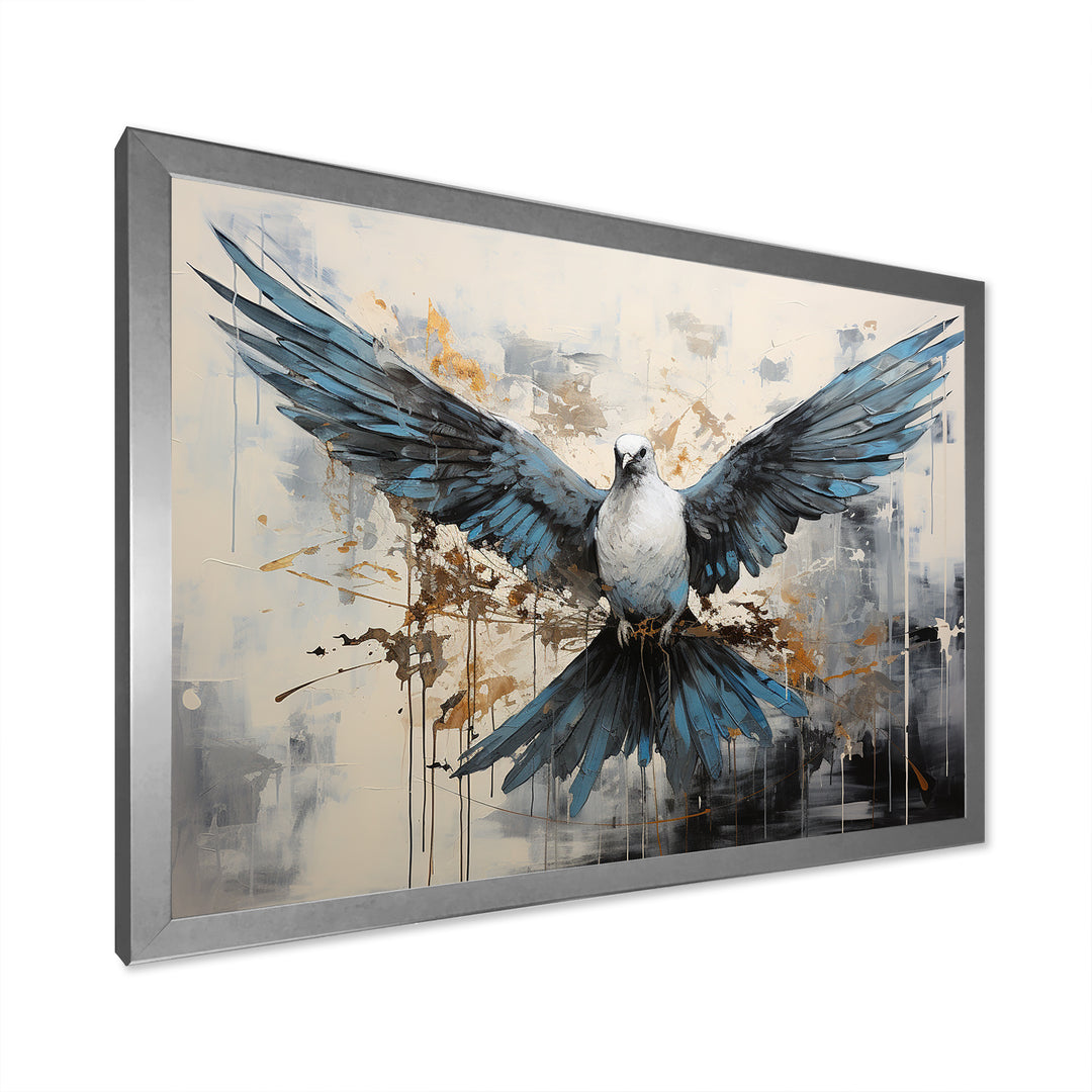 Minimalism Blue Dove - Dove Wall Decor