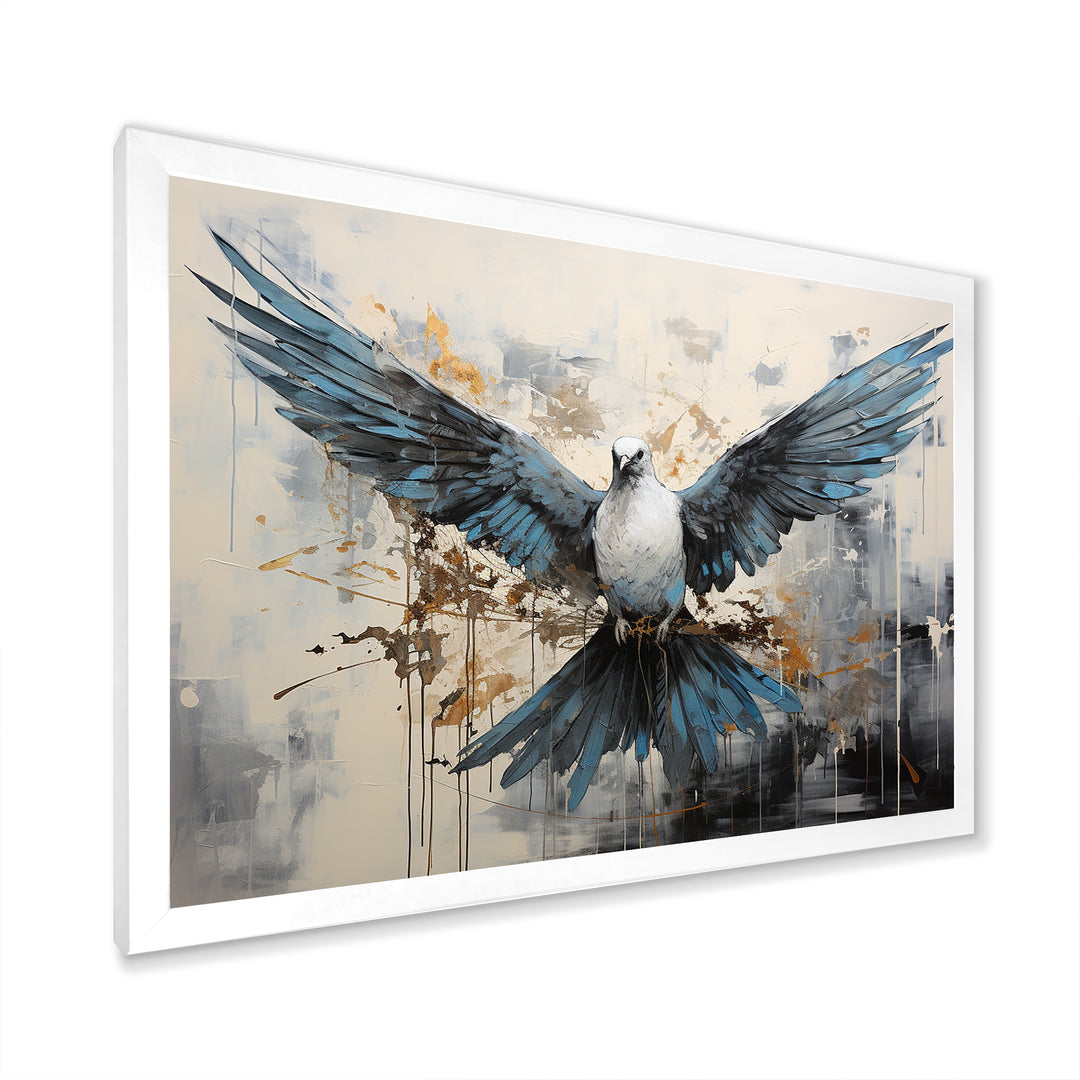 Minimalism Blue Dove - Dove Wall Decor