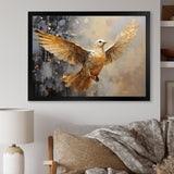Golden Dove Grace - Dove Large Canvas Wall Art