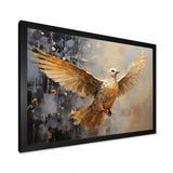 Golden Dove Grace - Dove Large Canvas Wall Art