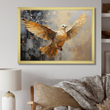 Golden Dove Grace - Dove Large Canvas Wall Art