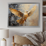 Golden Dove Grace - Dove Large Canvas Wall Art
