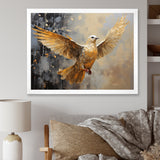 Golden Dove Grace - Dove Large Canvas Wall Art