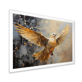 Golden Dove Grace - Dove Large Canvas Wall Art