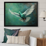 Teal Dove S Journey - Dove Canvas Wall Art