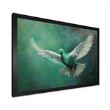 Teal Dove S Journey - Dove Canvas Wall Art