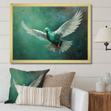 Teal Dove S Journey - Dove Canvas Wall Art