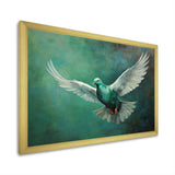 Teal Dove S Journey - Dove Canvas Wall Art