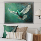 Teal Dove S Journey - Dove Canvas Wall Art