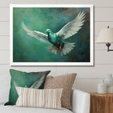 Teal Dove S Journey - Dove Canvas Wall Art