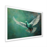 Teal Dove S Journey - Dove Canvas Wall Art