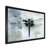 Dragonfly Elegance - Gray Dragonfly Wall Art