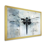 Dragonfly Elegance - Gray Dragonfly Wall Art