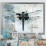 Dragonfly Elegance - Gray Dragonfly Wall Art