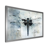 Dragonfly Elegance - Gray Dragonfly Wall Art