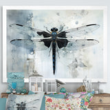 Dragonfly Elegance - Gray Dragonfly Wall Art