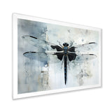 Dragonfly Elegance - Gray Dragonfly Wall Art