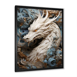 Epic Blue And Grey Dragon Odyssey - Dragons Large Canvas Wall Art