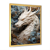 Epic Blue And Grey Dragon Odyssey - Dragons Large Canvas Wall Art