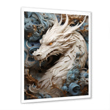 Epic Blue And Grey Dragon Odyssey - Dragons Large Canvas Wall Art