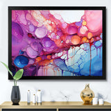 Symphony Purple And Blue Drip Painting - Abstract Canvas Wall Art