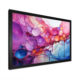 Symphony Purple And Blue Drip Painting - Abstract Canvas Wall Art