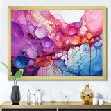 Symphony Purple And Blue Drip Painting - Abstract Canvas Wall Art