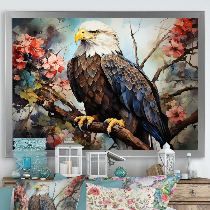 Mosaic Bold Eagle Majesty - Brown Eagle Wall Art