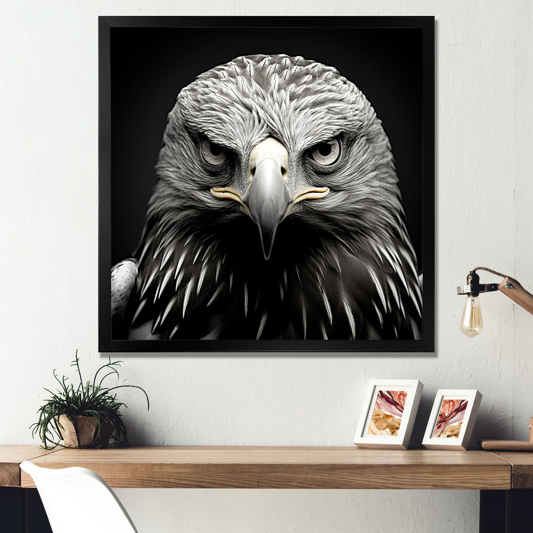 Bold Eagle Power Hunter - Eagle Framed Canvas Art