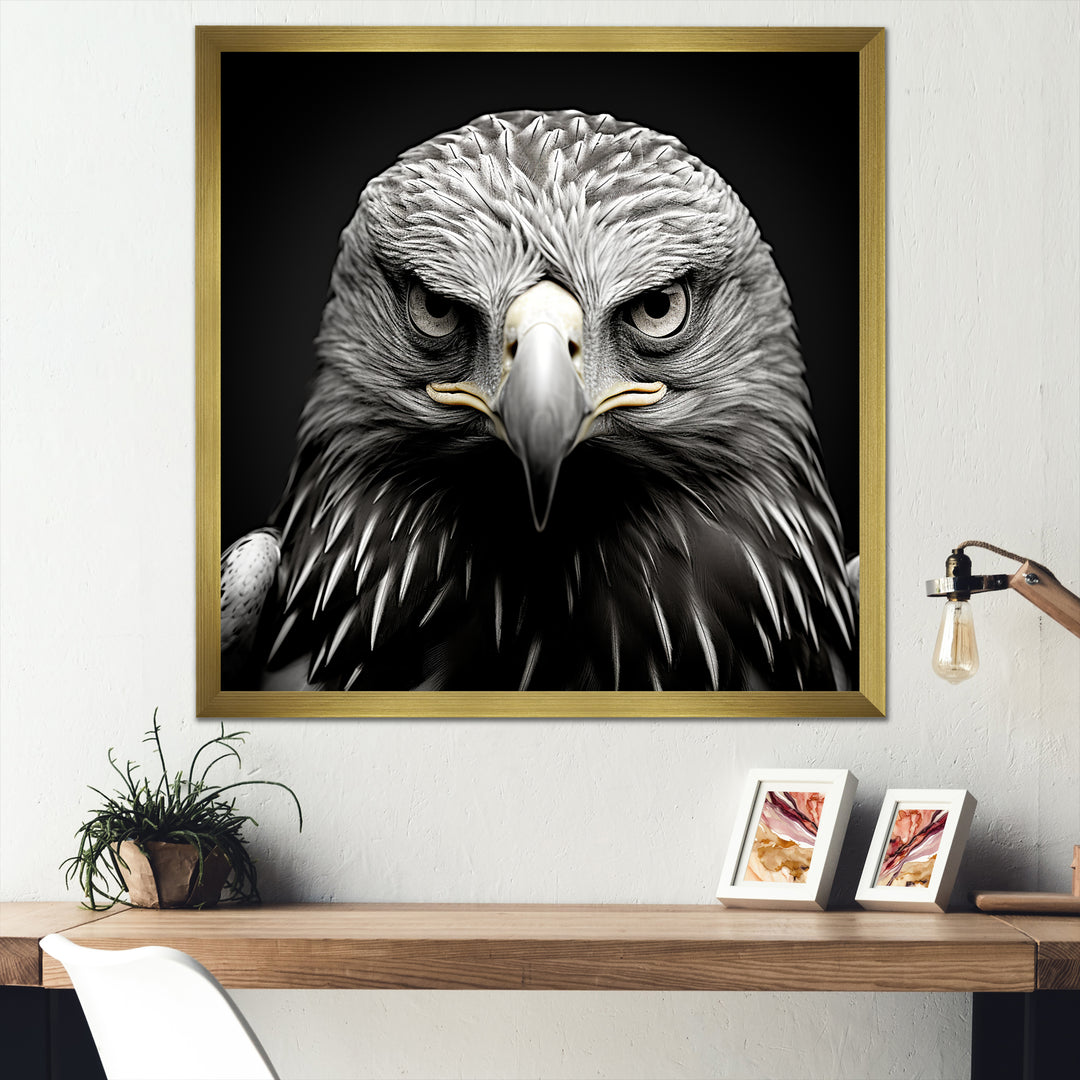 Bold Eagle Power Hunter - Eagle Framed Canvas Art