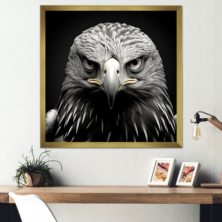 Bold Eagle Power Hunter - Eagle Framed Canvas Art