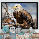 Brown Resilient Bold Eagle - Eagle Bedroom Wall Art