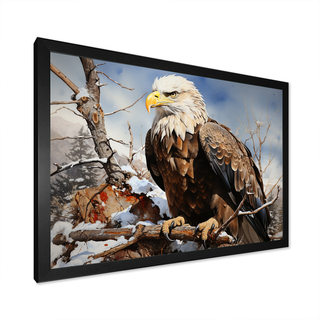 Brown Resilient Bold Eagle - Eagle Bedroom Wall Art