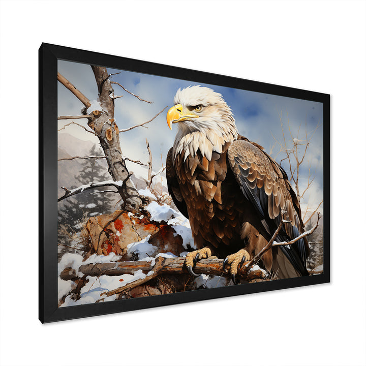 Brown Resilient Bold Eagle - Eagle Bedroom Wall Art
