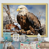 Brown Resilient Bold Eagle - Eagle Bedroom Wall Art