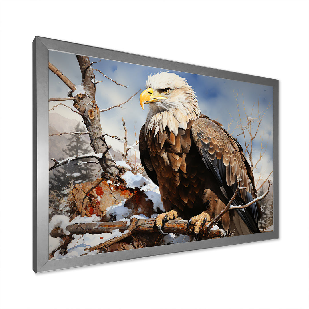 Brown Resilient Bold Eagle - Eagle Bedroom Wall Art