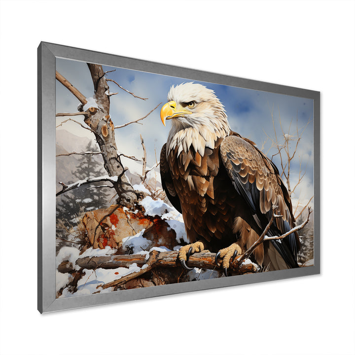 Brown Resilient Bold Eagle - Eagle Bedroom Wall Art