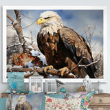 Brown Resilient Bold Eagle - Eagle Bedroom Wall Art
