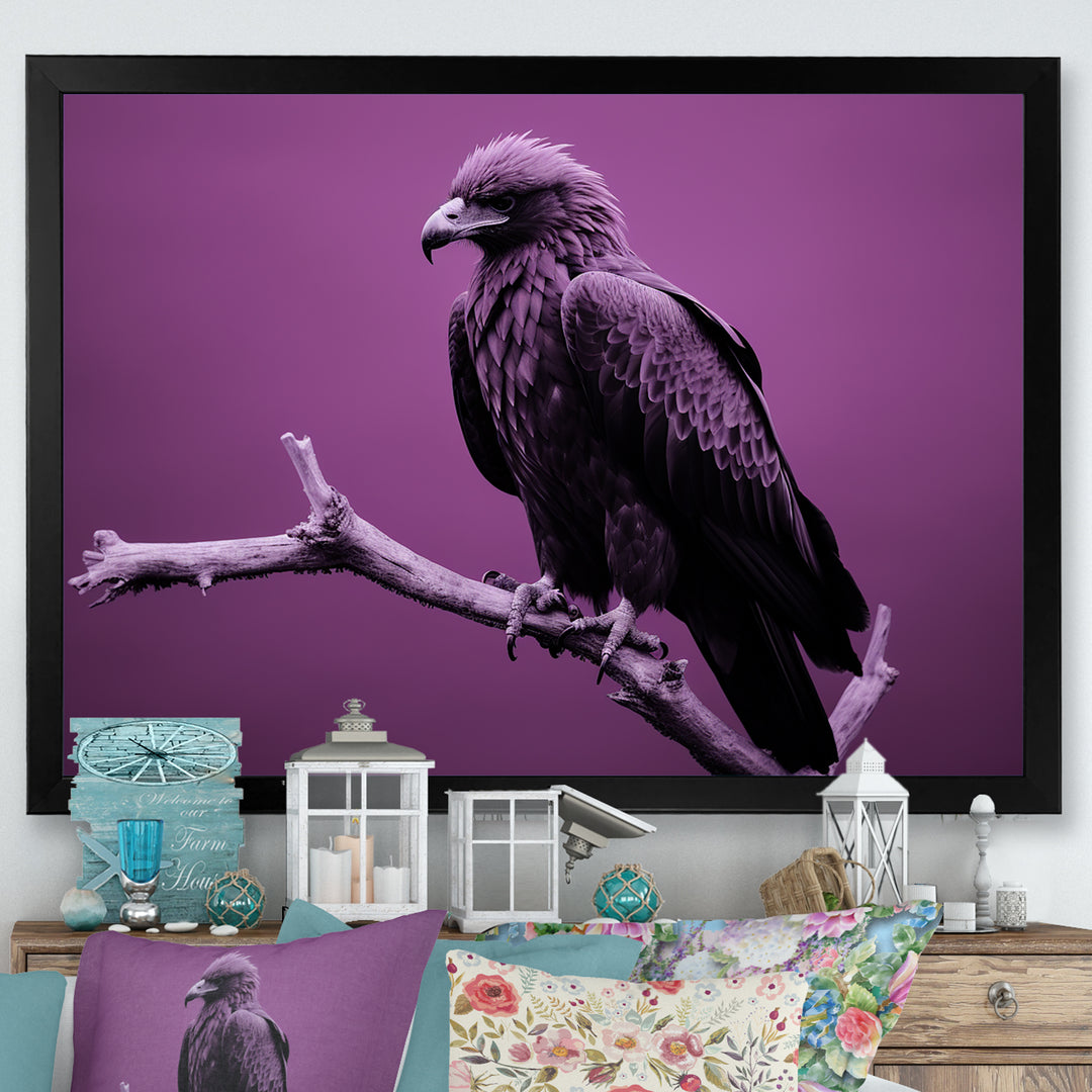 Purple Eagle S Grace At Branch Domain - Eagle Wall Decor